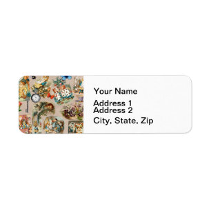 Nursery Alice Colorful 1800s Classic Wonderland Label