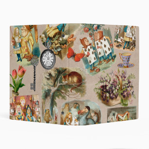 Nursery Alice Colorful 1800s Classic Wonderland Mini Binder
