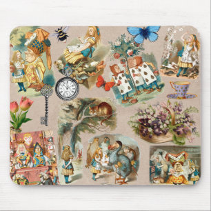 Nursery Alice Colorful 1800s Classic Wonderland Mouse Pad