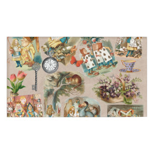 Nursery Alice Colorful 1800s Classic Wonderland Name Tag