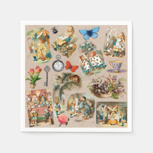  Nursery Alice Colorful 1800s Classic Wonderland  Napkins
