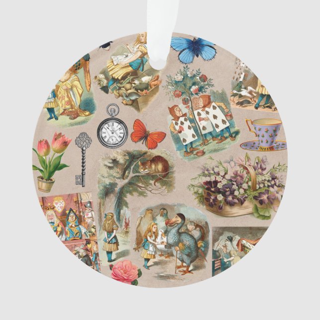  Nursery Alice Colorful 1800s Classic Wonderland  Ornament (Front)