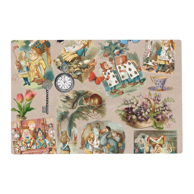  Nursery Alice Colorful 1800s Classic Wonderland  Placemat (Front)