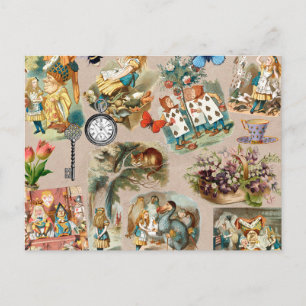  Nursery Alice Colorful 1800s Classic Wonderland  Postcard