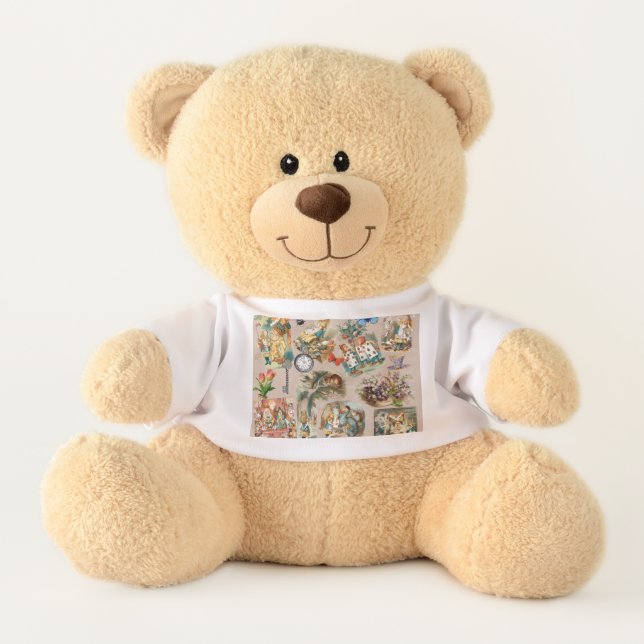  Nursery Alice Colorful 1800s Classic Wonderland  Teddy Bear (Front)