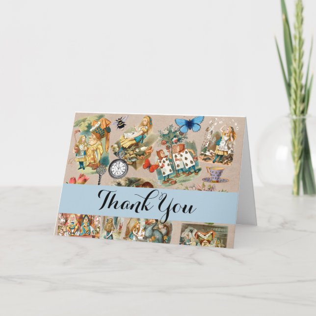  Nursery Alice Colorful 1800s Classic Wonderland  Thank You Card (Front)