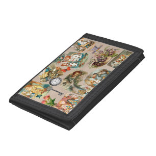 Nursery Alice Colorful 1800s Classic Wonderland Tri-fold Wallet