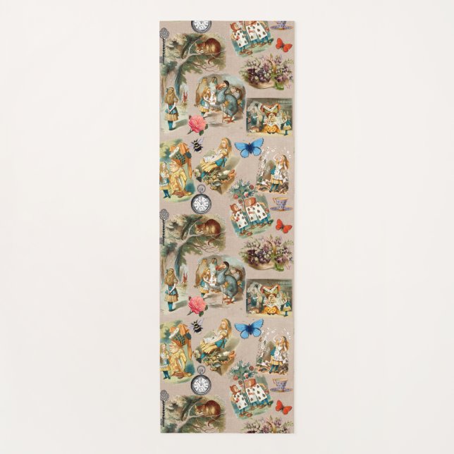  Nursery Alice Colorful 1800s Classic Wonderland  Yoga Mat (Front)