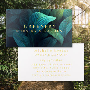 Nursery and Garden Foil Spot Gloss Business Cards