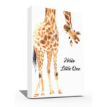 Nursery Art Print: Safari Giraffe<br><div class="desc">Every custom made artwork is adjusted by hand for the best possible print quality,  then expertly transferred to premium artistic canvas,  and framed in light-weight aluminum frame.</div>