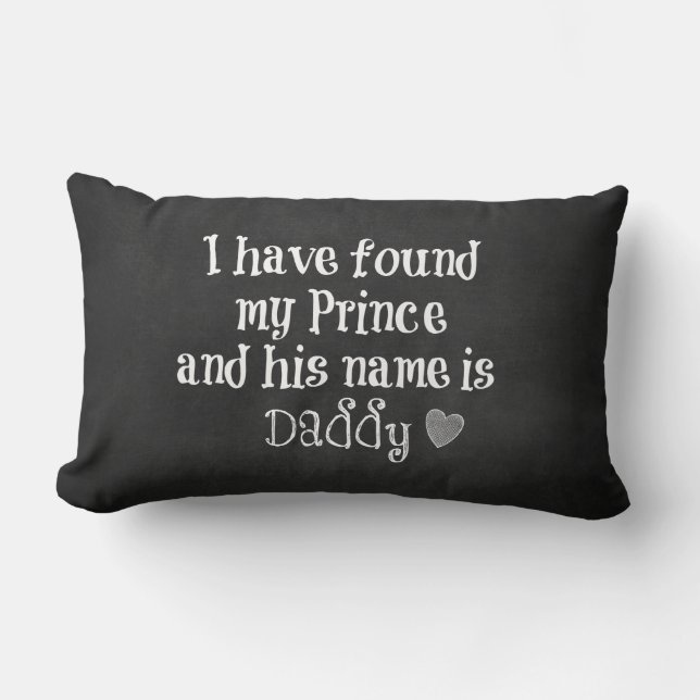 Nursery Baby Quote: Daughter and Daddy Lumbar Pillow (Front)