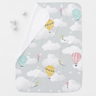 Nursery blanket hot air balloons
