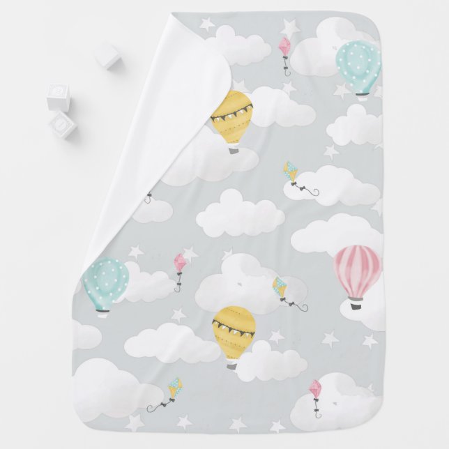 Nursery blanket hot air balloons (In Situ)