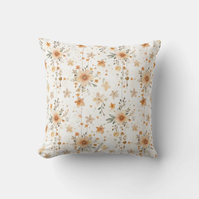 Nursery Bloom Throw Pillow (Front)
