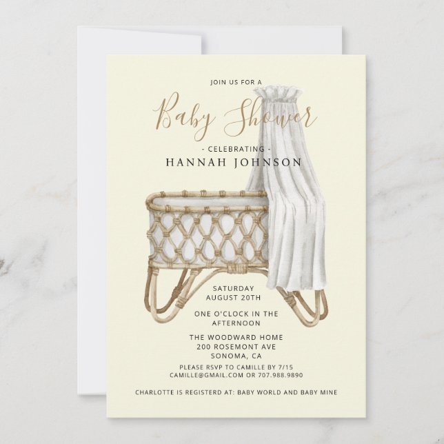 Nursery Boho Modern Baby Shower Invitation (Front)