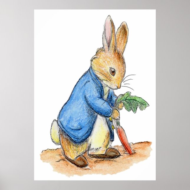 Nursery Characters Peter Rabbit Beatrix Potter Poster (Front)