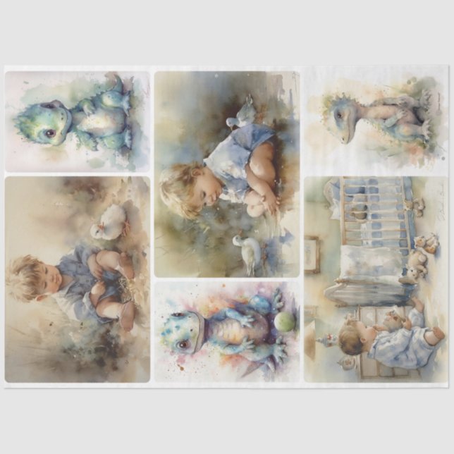 Nursery Days Boy Tissue Paper (Front)