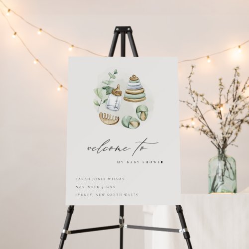Nursery Essential Leafy Green  Baby Shower Welcome