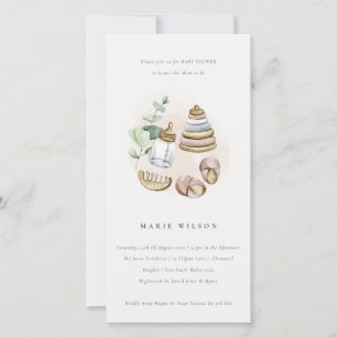 Nursery Essential Pink Girl Baby Shower Invite