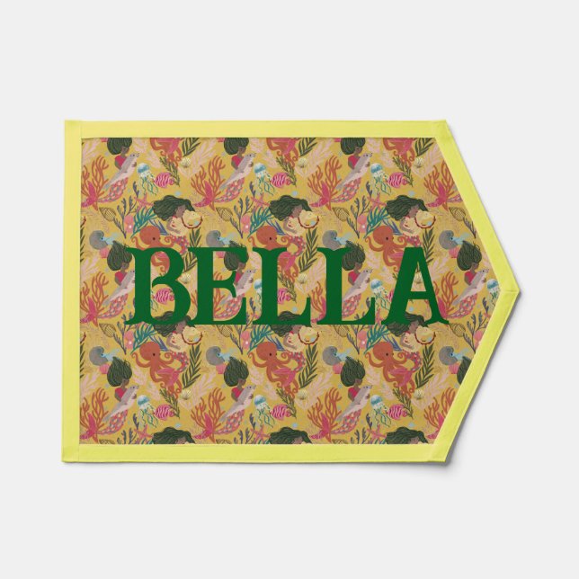 Nursery Flag Personalized mermaid (Front)