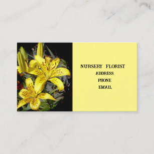 Nursery florist business card
