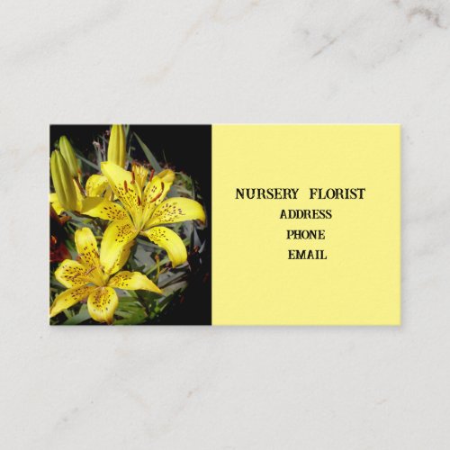 Nursery florist business card