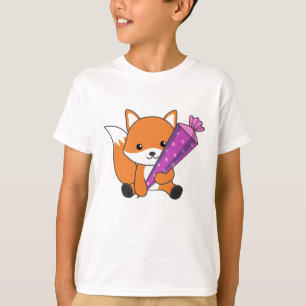 Nursery Fox School Children School Bag Sweet T-Shirt