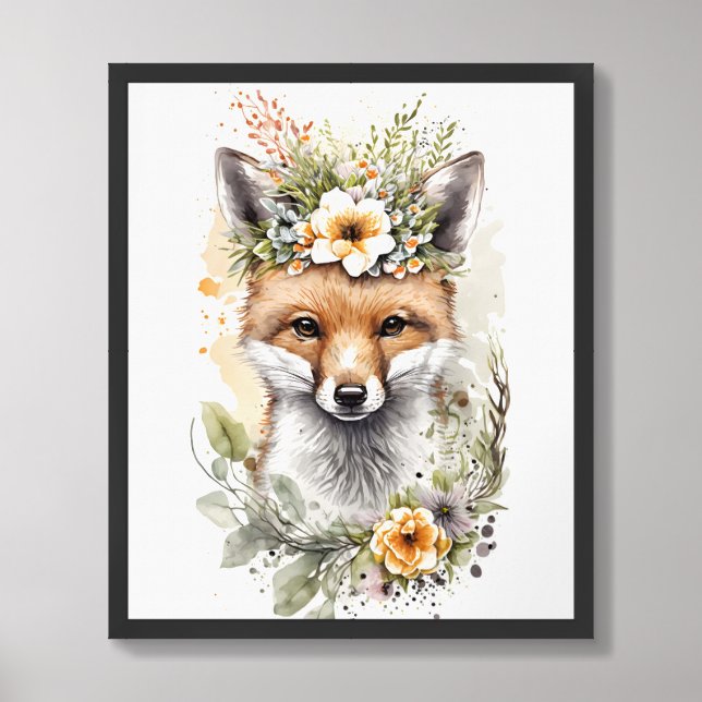 Nursery Fox Wall Art   (Framed Front)