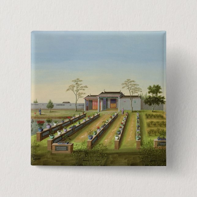 Nursery Garden, c.1820-40 (w/c on paper) Button (Front)
