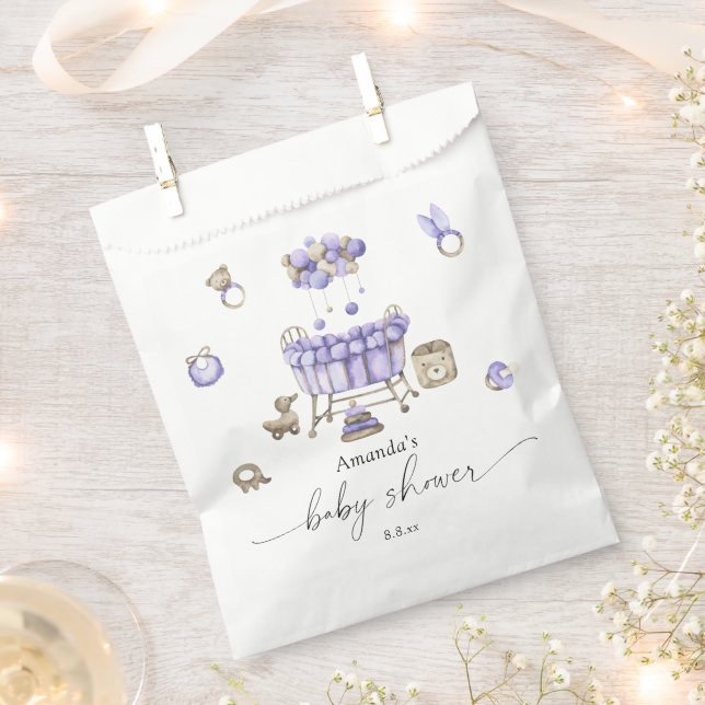 Nursery gender neutral Baby shower Favor Bag (Clipped)