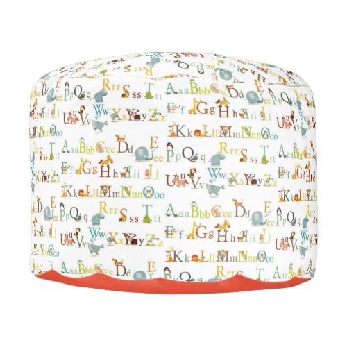 Nursery Indoor Pouf _ Colourful Alphabet