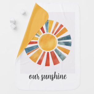 Nursery\Kids Boho Sun Personalized Sunshine Custom Baby Blanket
