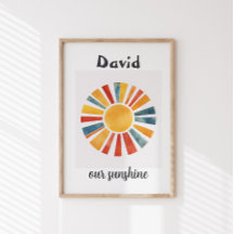 Nursery\Kids Boho Sun Personalized Sunshine Custom