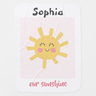 Nursery\Kids Sun Personalized Sunshine Custom Baby Blanket