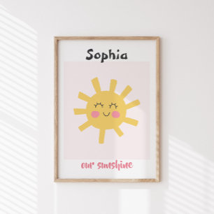 Nursery\Kids Sun Personalized Sunshine Custom Poster