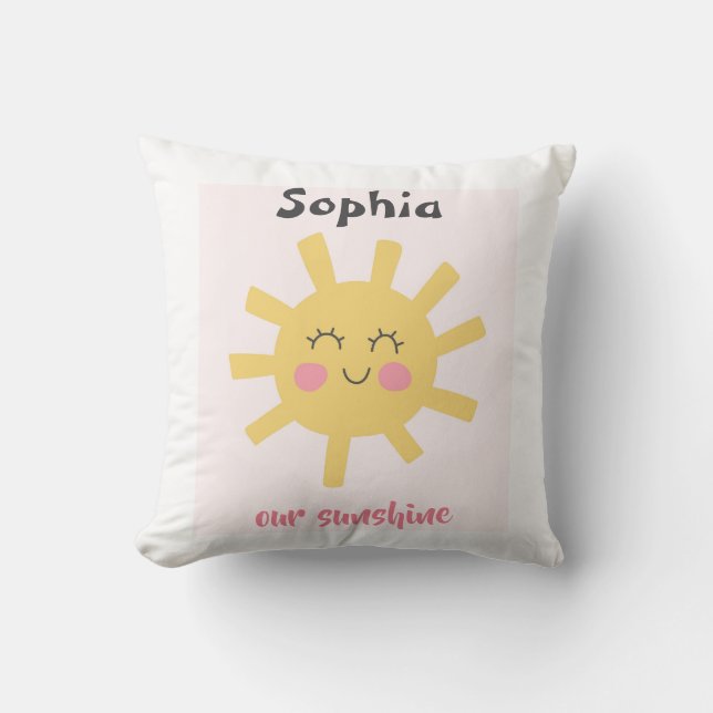 Nursery\Kids Sun Personalized Sunshine Custom Throw Pillow (Front)