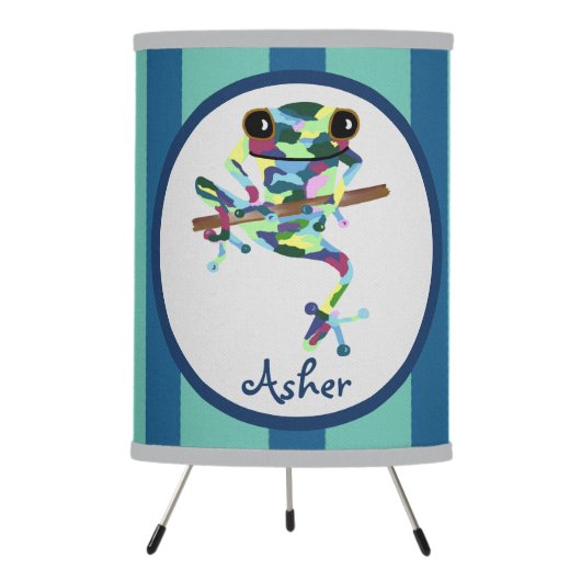 Nursery Lamp Watercolor Frog Bold (Front)