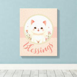 Nursery Little Kitty Cat Canvas Print