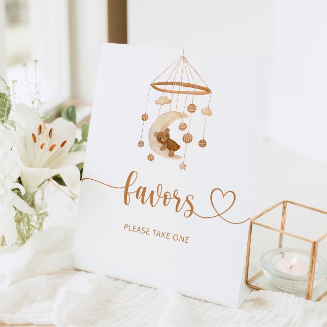 Nursery mobile Favor please take one Pedestal Sign (Creator Uploaded)