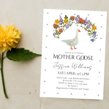 Nursery Mother Goose Wildflowers Baby Shower