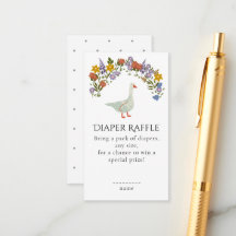 Nursery Mother Goose Wildflowers Diaper Raffle