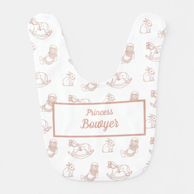 Nursery Pattern Baby Bib (Front)