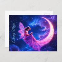 Nursery pink fairy fantasy glitter neon moon