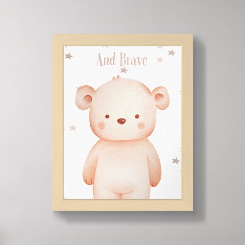 Nursery Poster Little Bear Be Brave No 4 of 4 