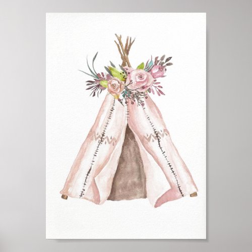 Nursery Poster _ Woodland Teepee