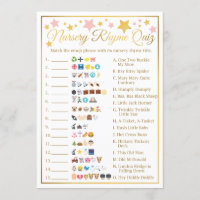 Nursery Rhyme Baby Emoji Game Pink Gold Star
