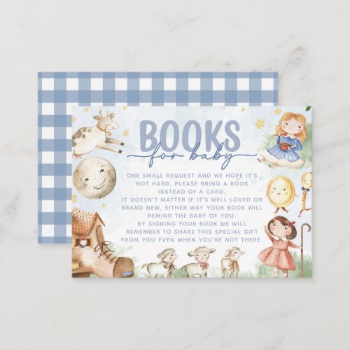 Nursery Rhyme Baby Shower Book Request Enclosure Card
