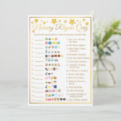 Nursery Rhyme Baby Shower Emoji Game Gold Star (Standing Front)