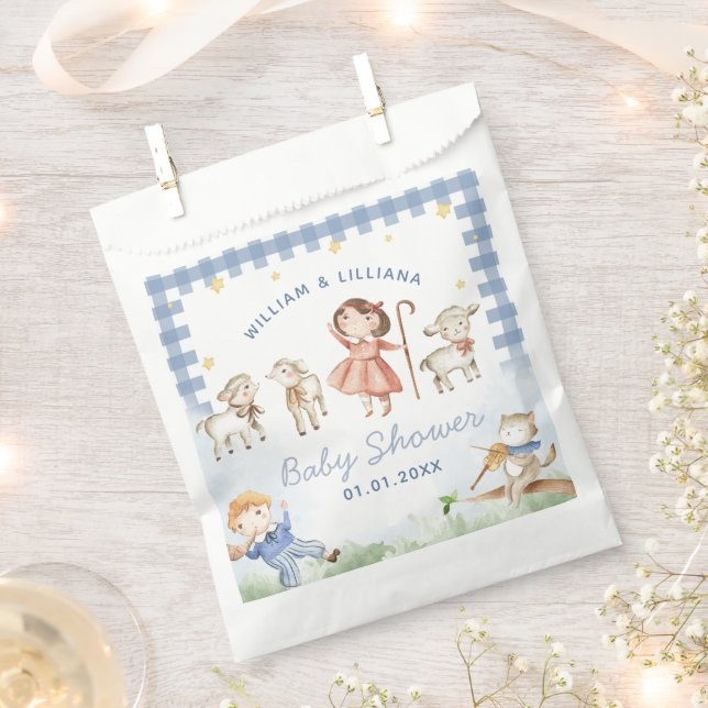 Nursery Rhyme Baby Shower Favor Bag (Clipped)
