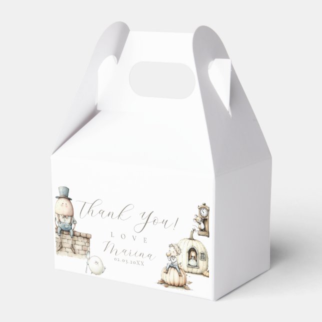 Nursery Rhyme Baby Shower Favor Boxes (Front Side)